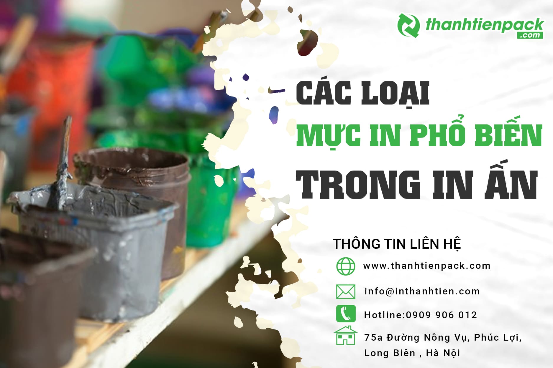Các loại mực in thông dụng trong lĩnh vực in ấn