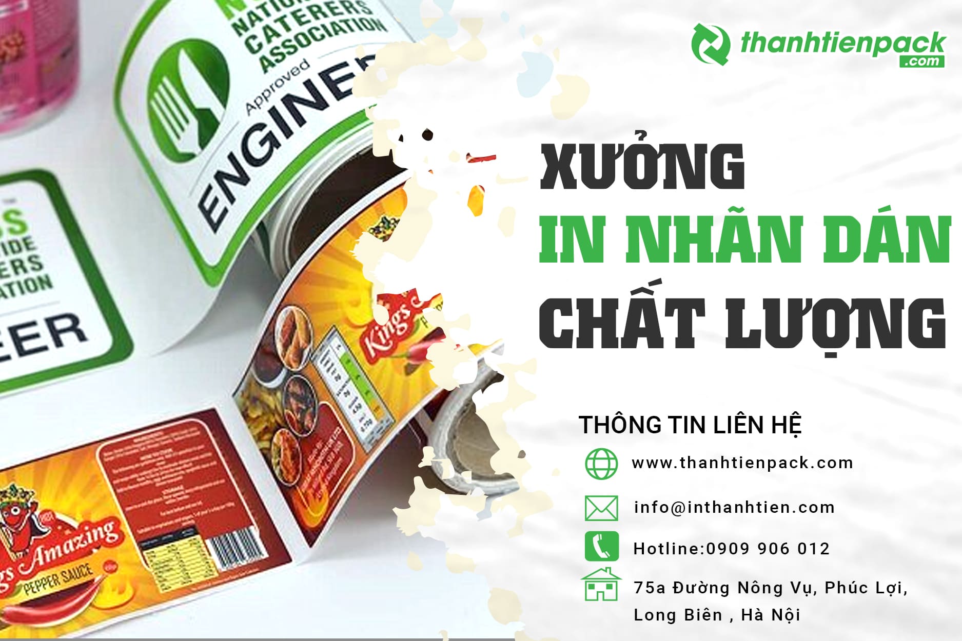 Nhận in nhãn dán bao bì chuyên nghiệp, giá rẻ tận xưởng
