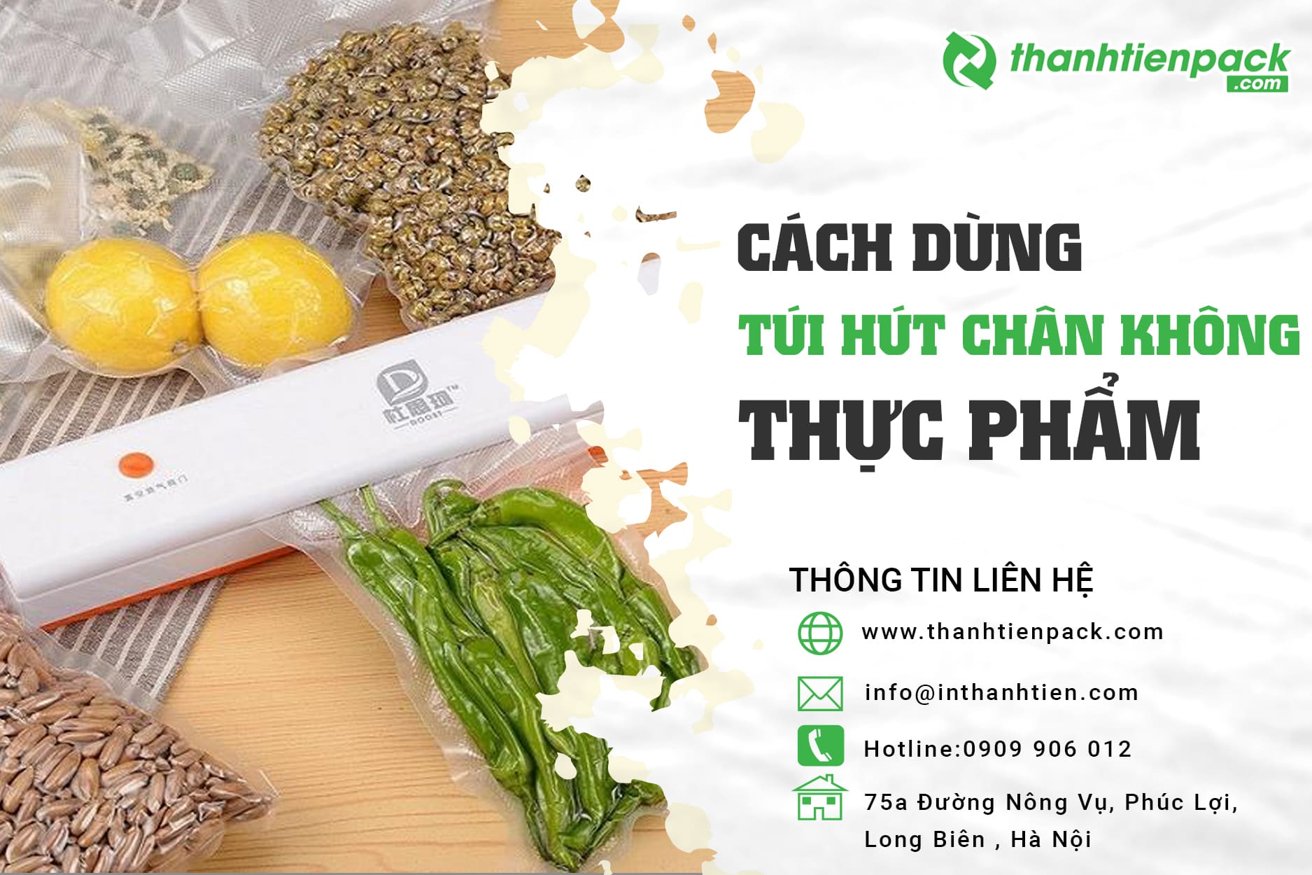 Chi tiết cách sử dụng túi hút chân không thực phẩm 