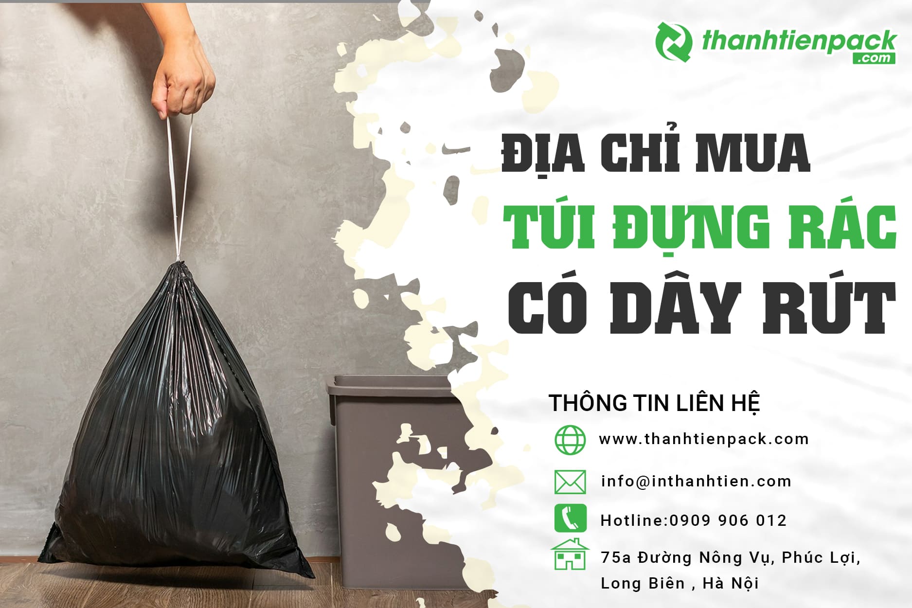 Túi Đựng Rác Có Dây Rút Tiện Lợi, Dễ Dàng Sử Dụng