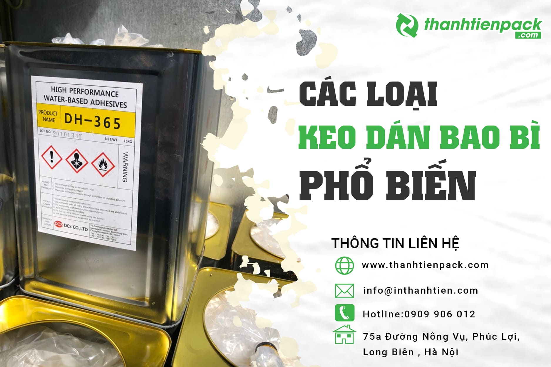 Các loại keo dán bao bì chuyên dụng trong sản xuất