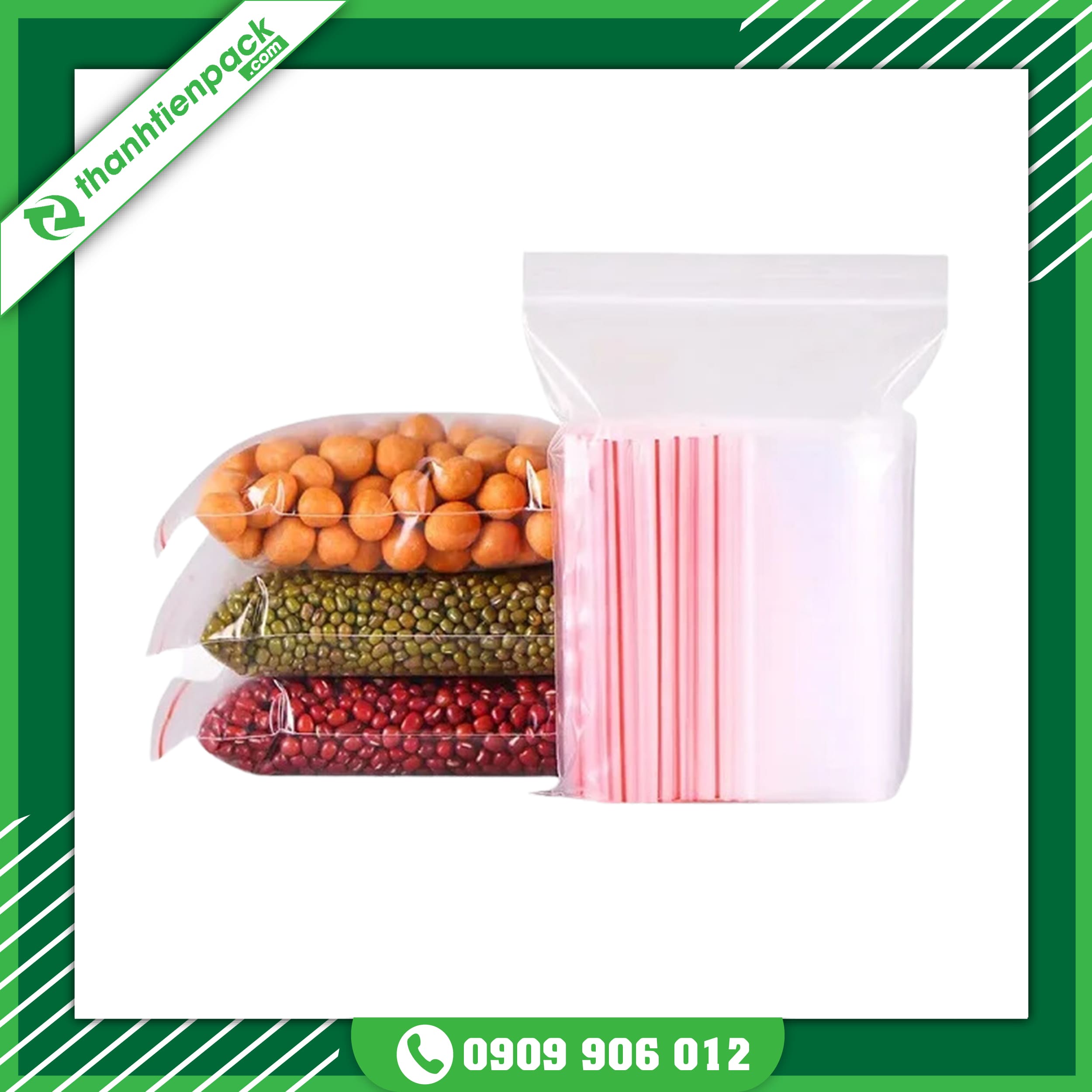 Túi Zipper Chỉ Đỏ