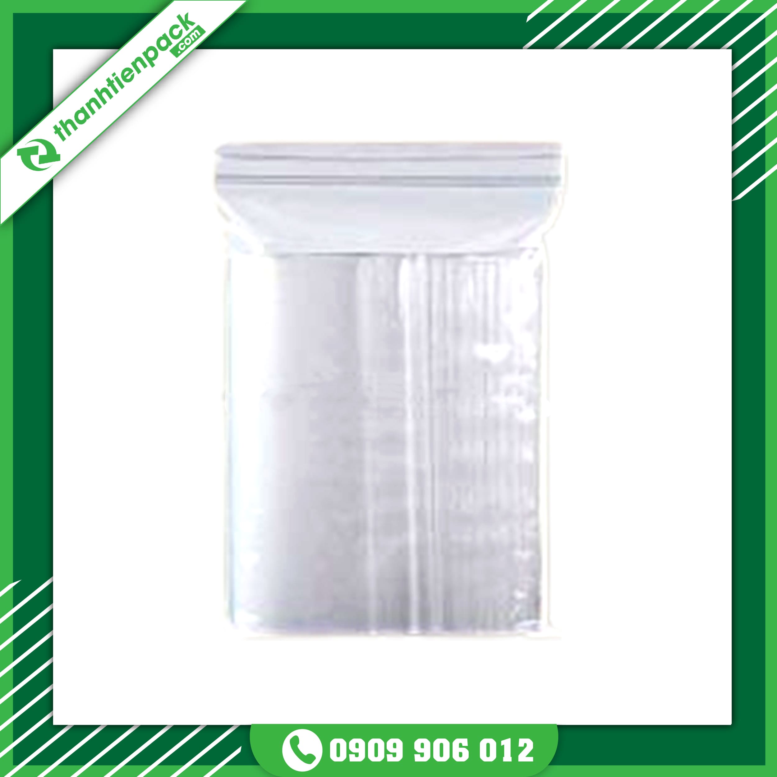 Túi Zipper Chỉ Trắng