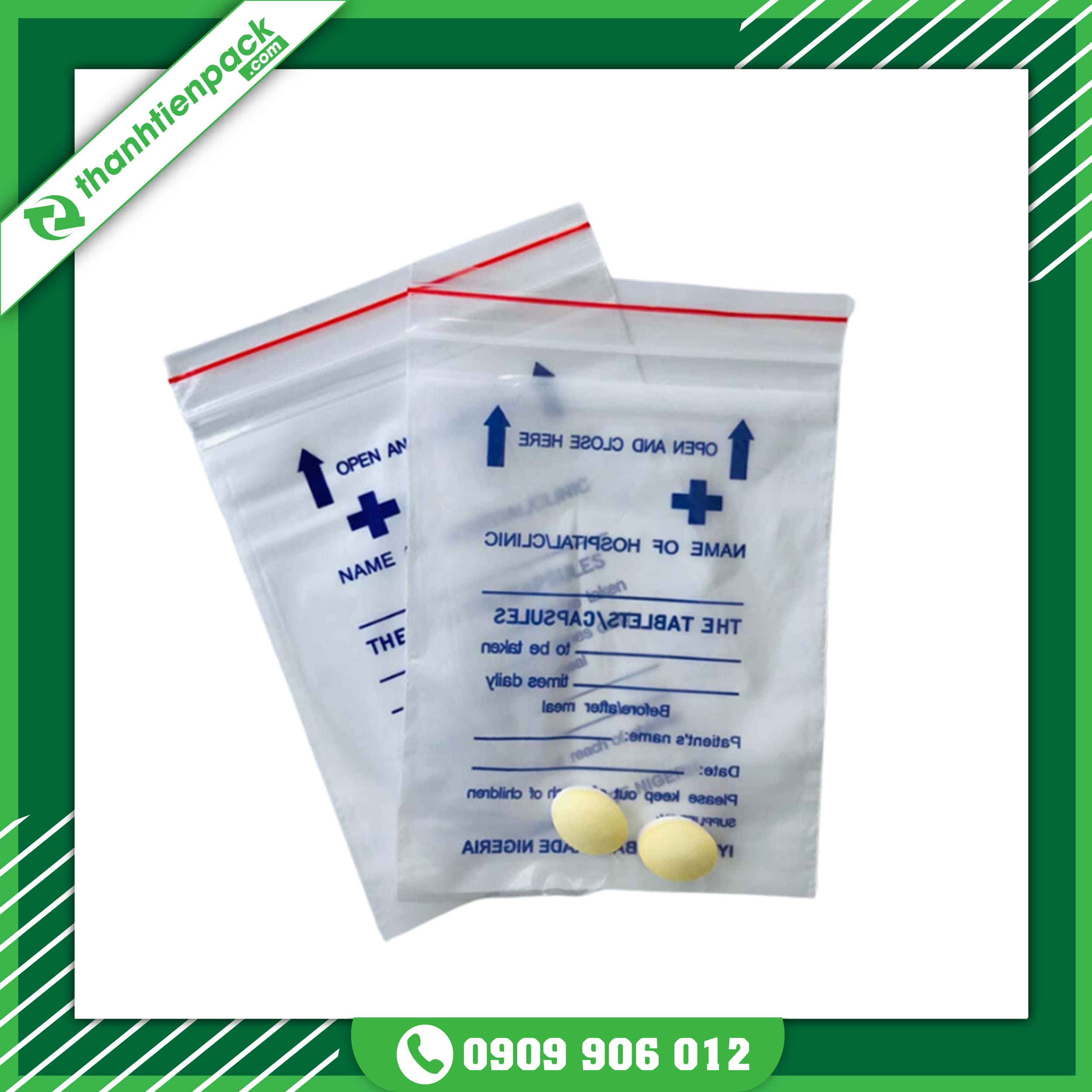 Túi Zipper Đựng Thuốc Tây