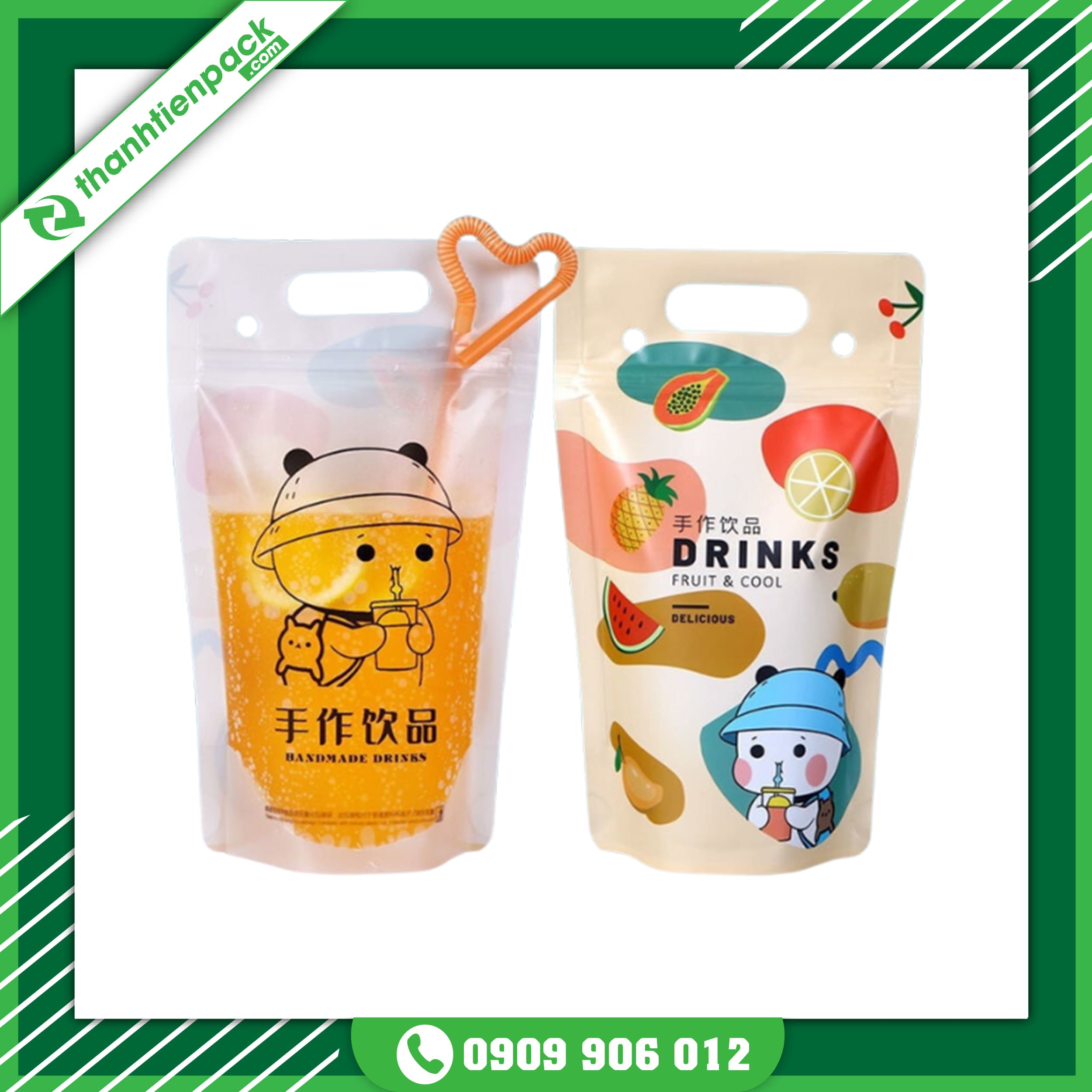 Túi Zipper Đựng Trà Sữa